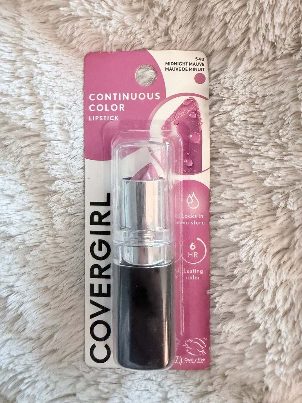 CoverGirl Continuous Color Lipstick, 540 Midnight Mauve